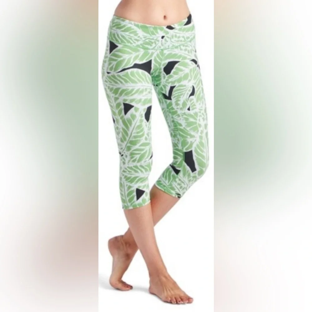 ALO Yoga Palm Printed Cropped Leggings SZ XS